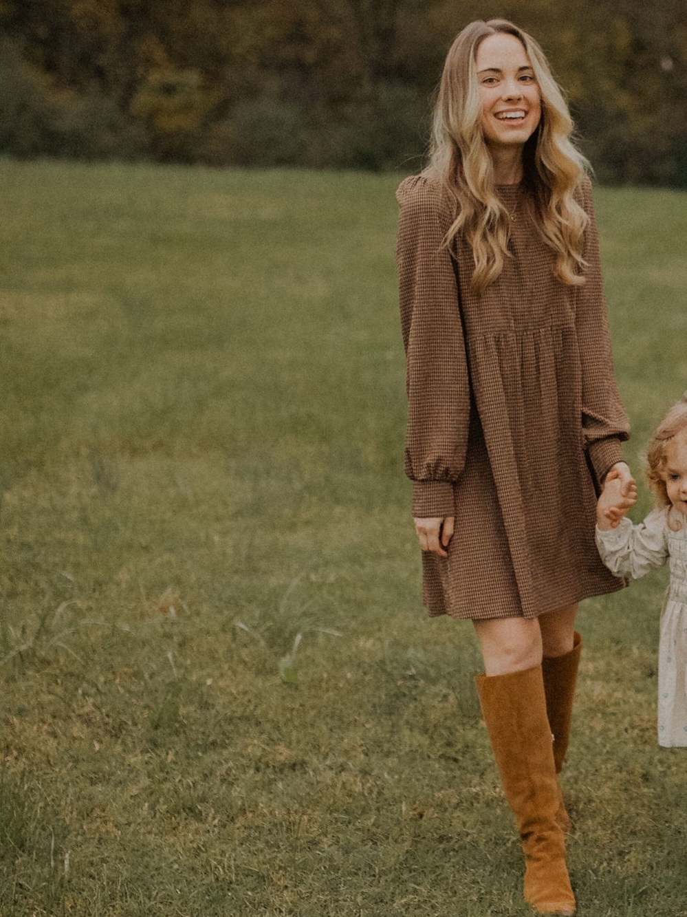 Sezane Brown Houndstooth Mini Dress